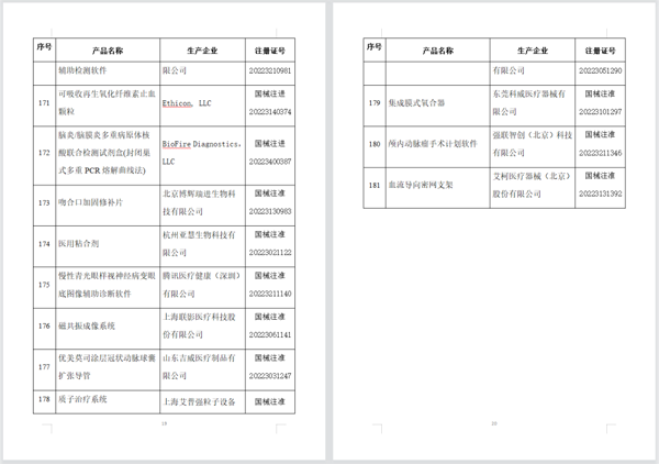 国家药监局已批准的创新医疗器械